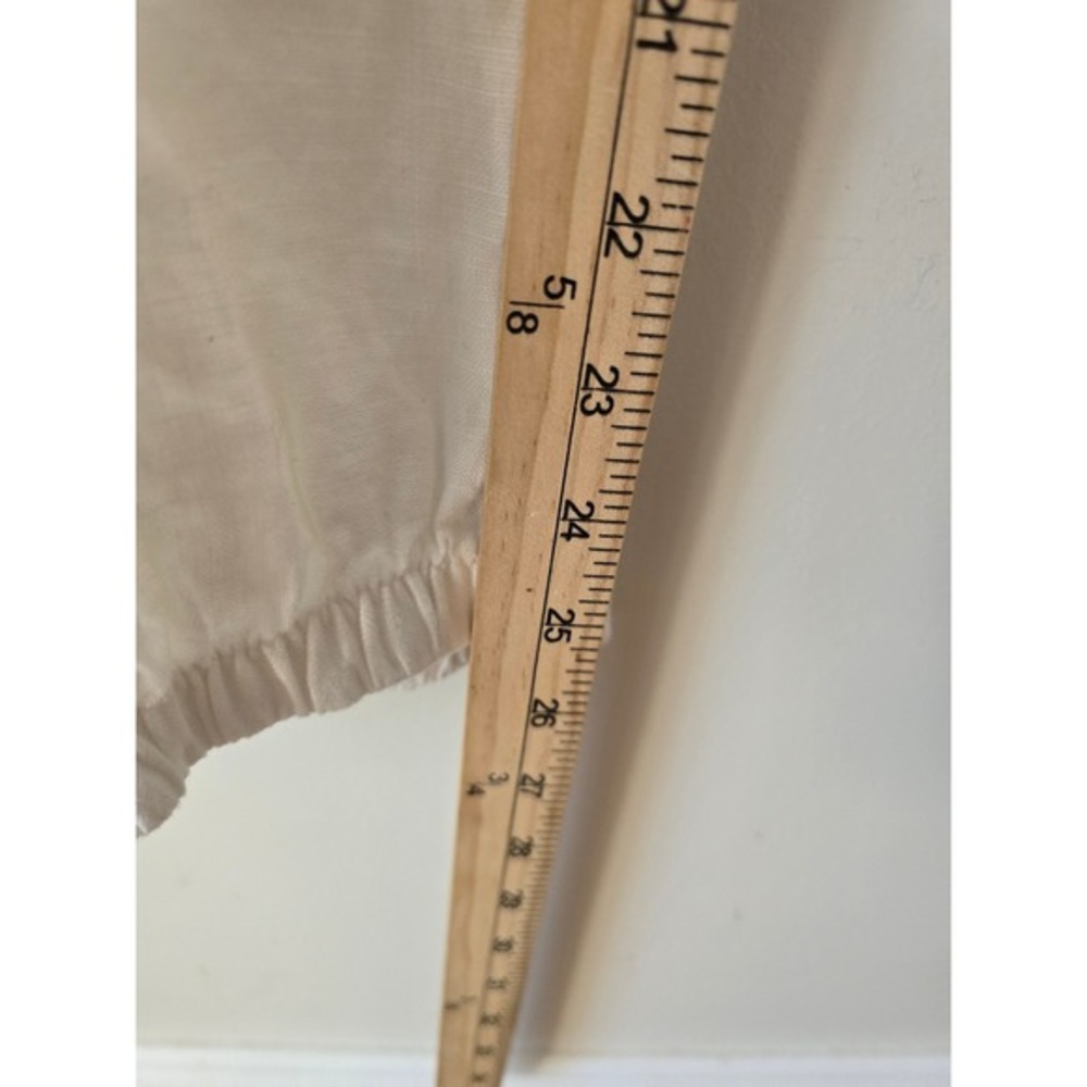 Athleta‎ Cabo Linen Jogger Pants White Lightweight Zip Pockets Size 26 - Picture 9 of 10